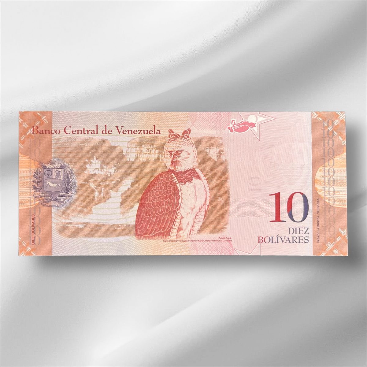 Venezuela 10 Bolivares GemUnC Bank note ending 786 Collectable Series Unique and Rare