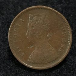 1893 India - British ½ Pice - Victoria coin Lowest Price #A-186