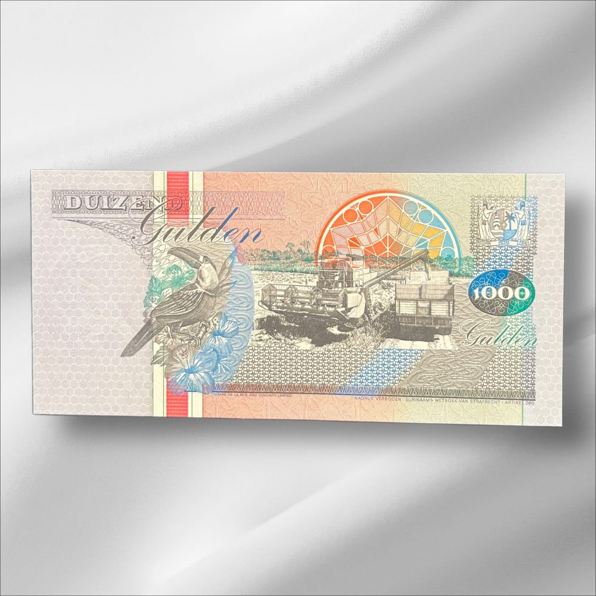 Suriname, Republic 1000 gulden UnC Bank note ending 786 Collectable Series Unique and Rare