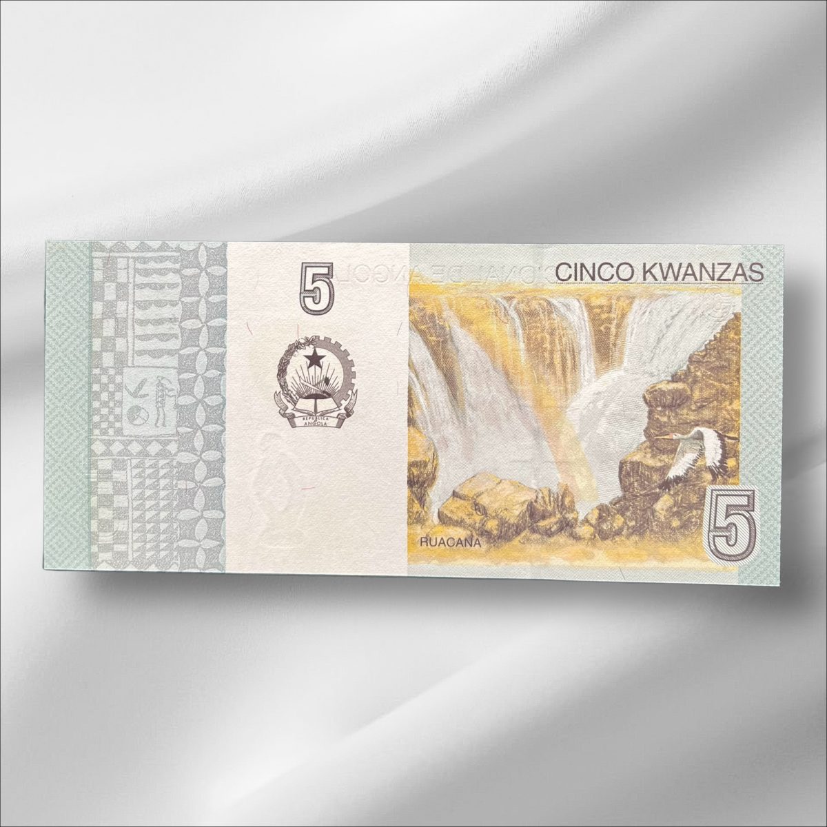 5 Banco Nacional DE Angola Gem UnC Bank note ending 786 Collectable Series Unique and Rare