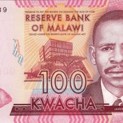100 Kwacha of Malawi Country (AD 2014-2020) with College of Medicine in Blantyre
