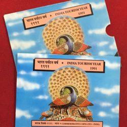 1991 India Tourism year ( proof set)Mumbai mint 3 coin set