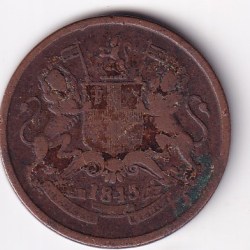 1845 East Ibdia Company India - British ½ Anna Rare 🤩 Date coin #M-62