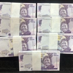 Malawi 20 kwacha serial packet 100 note buyer will receive 1 packet different serial number packet
