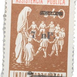 Postal Stamp of India Portugues - Assistencia Publica Cancelled and Over Printed Brown 7 New Paise by GOI, Mint Un-Used as per Image.