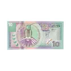 Suriname 10 Gulden World Bank note Ending 786 Issue Unique and Rare