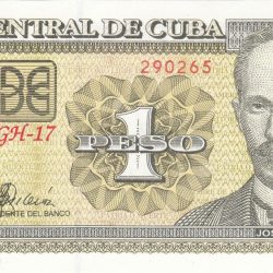 1 Peso of Cuba Country (AD 2010) with Portrait of Jose Marti/Illustration of Fidel Castro and victory parade