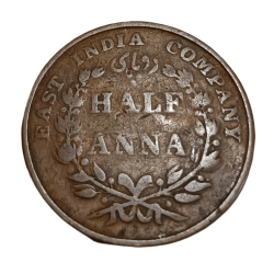 British India Half Anna Year 1835 East India Company **Rare** Collectable Grade.
