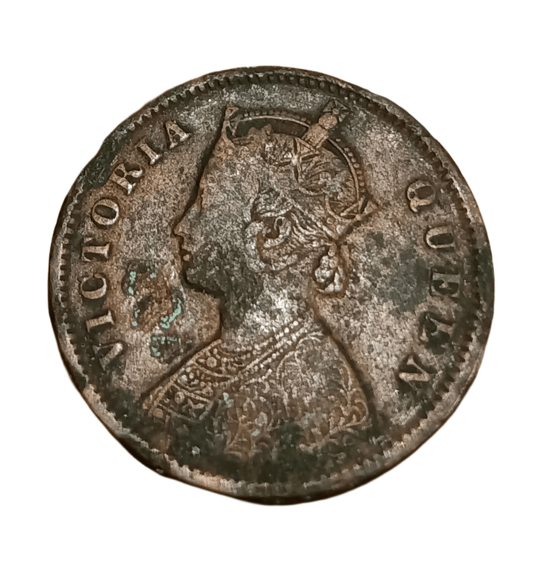 British India One Quarter Anna Year 1862 Queen Victoria Collectable Grade.