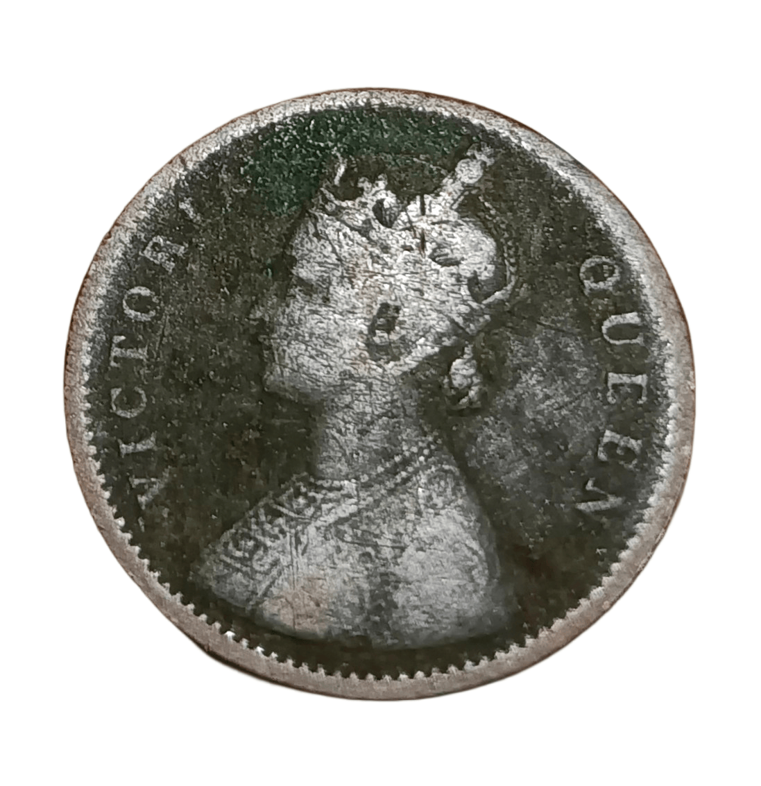 British India One Quarter Anna Year 1862 Queen Victoria Collectable Grade.
