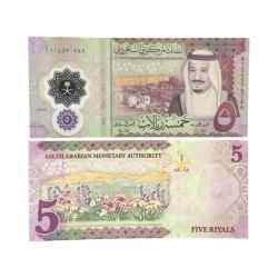 Saudi Arabia 5 Riyals Polymer Currency World Bank note Ending 786 Issue Unique and Rare