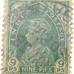 Postal Stamp of George VI 9 Pies Green Colour - Used Condition as per Image.