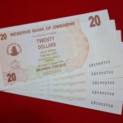 Zimbabwe 20 Dollars GEM UNC Condition Each Note Price 165