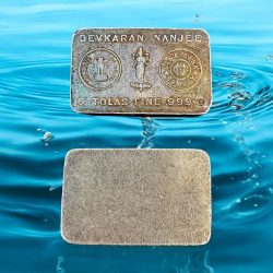 Devkaran Nanjee 5 Tola Extremely Unique And Rare Silver Bar Pure 999 Silver Laxmi Statue One of a Kind