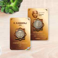 Rs 5 India Government Issue K Kamaraj Single Coin Blister Pack