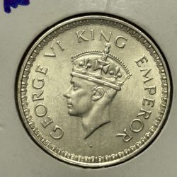 British India One Rupee 1943 Silver Coin Unc