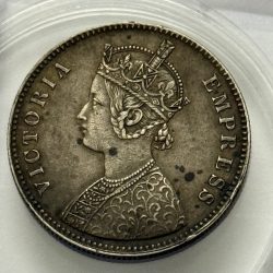 British India Victoria One Rupee 1881 Silver Coin High Grade Rare