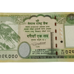 Nepal 100 Rupees Rihno 🦛 Series in Collectable Grade.