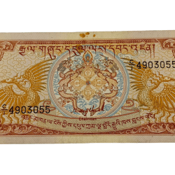 Bhutan Old Series 5 Ngultrum **Scare** High Collectable Grade.