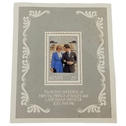 Kenya Year 1981 Souvenir Miniature on Royal Wedding Charles and Diana **Rare** Unused Condition with Fold.