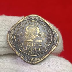 George Vi 2 Annas Rare Coin 1944 Year Lahore Mint 03