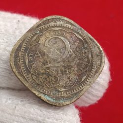 George Vi 2 Annas Rare Coin 1944 Year Lahore Mint 04
