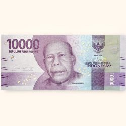 Indonesia 10000 Rupiah World Banknote Ending 786 Gem Unc Very Unique and Rare
