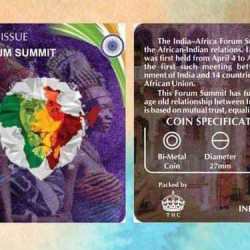 Rs 10 India Government Issue South Africa Summit Single Coin Blister Pack