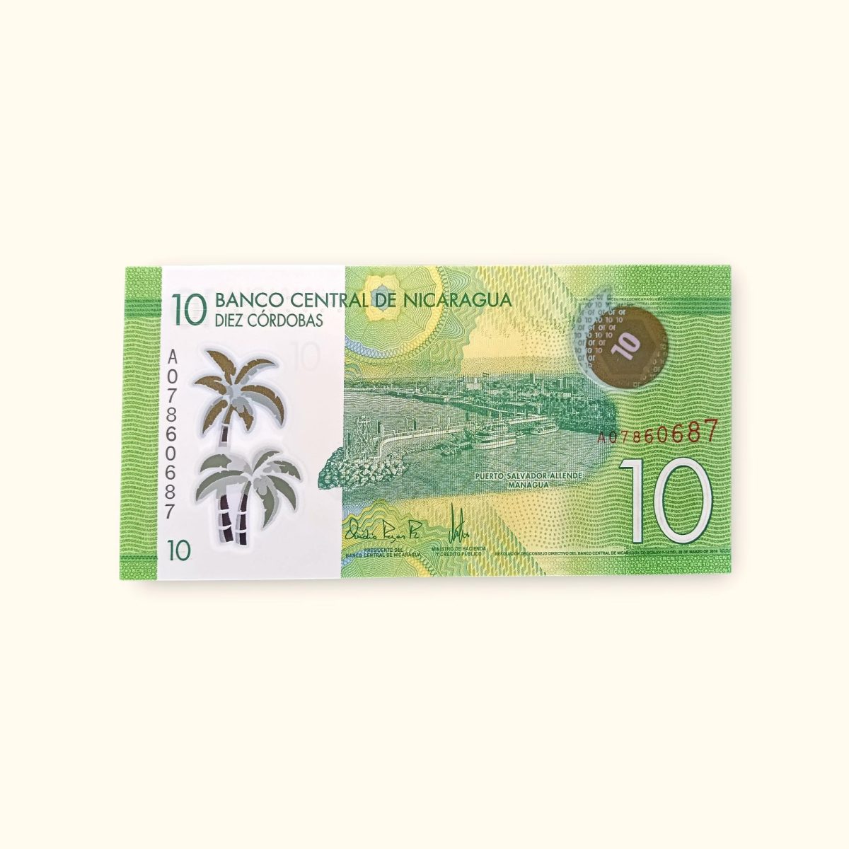 10 diez Cordobas Banco Central de Nicaragua Banknote Holy Number 786 Very Unique and Rare