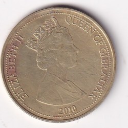 Gibraltar 5 Pounds 2010 - Elizabeth II Rock of Gibraltar Rare Coin #M-944