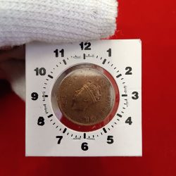 Ex Rare Error George Vi One Quarter Anna 2 "O Clock Error Coin 1938 Year
