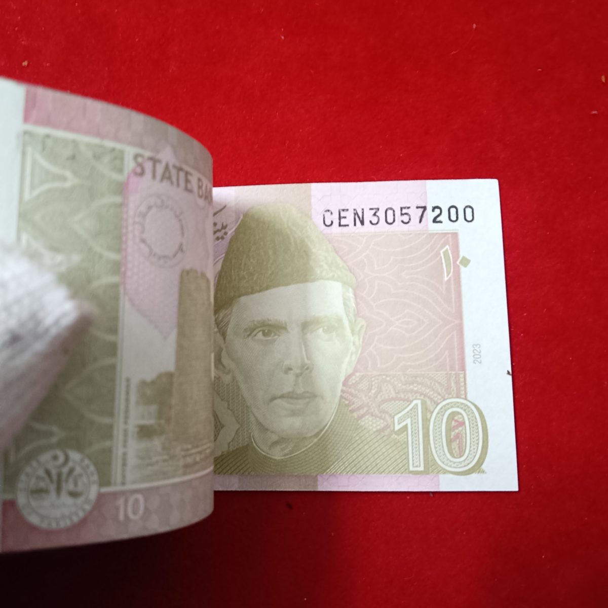 Ten Rupees Rare Bundle State Bank of Pakistan Full Serial Complete Bundle Gem Bunc Condition Different Serial number
