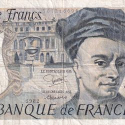 France 50 Francs Quentin de la Tour, type 1987 Old issue rare Bank Note
