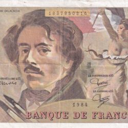 France 100 Francs Delacroix type Lowest Price Rare Note #B-2