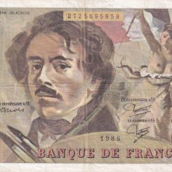 France 100 Francs Delacroix type Lowest Price Rare Note #B-2