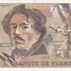 France 100 Francs Delacroix type Lowest Price Rare Note #B-2