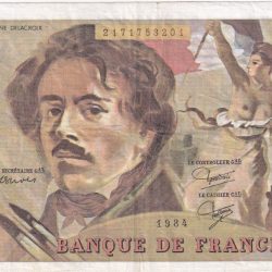 France 100 Francs Delacroix type Lowest Price Rare Note #B-2