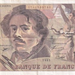 France 100 Francs Delacroix type Lowest Price Rare Note #B-2