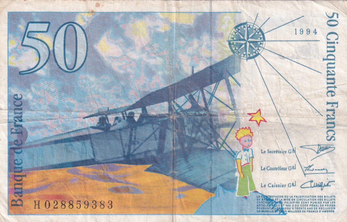 France 50 Francs - Saint-Exupéry World Note #b-2