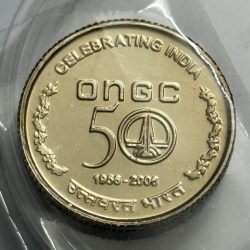 5 Rs ONGC Copper Nickel Coin Bunc Rare