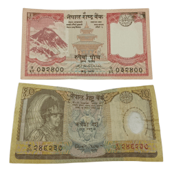 Nepal 5 Rupees and 10 Rupees "Polymer" Issue Set 2 Notes are in Collectable Grades.