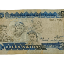 Nigeria Old Currency 50 Naira in Collectable Grade.