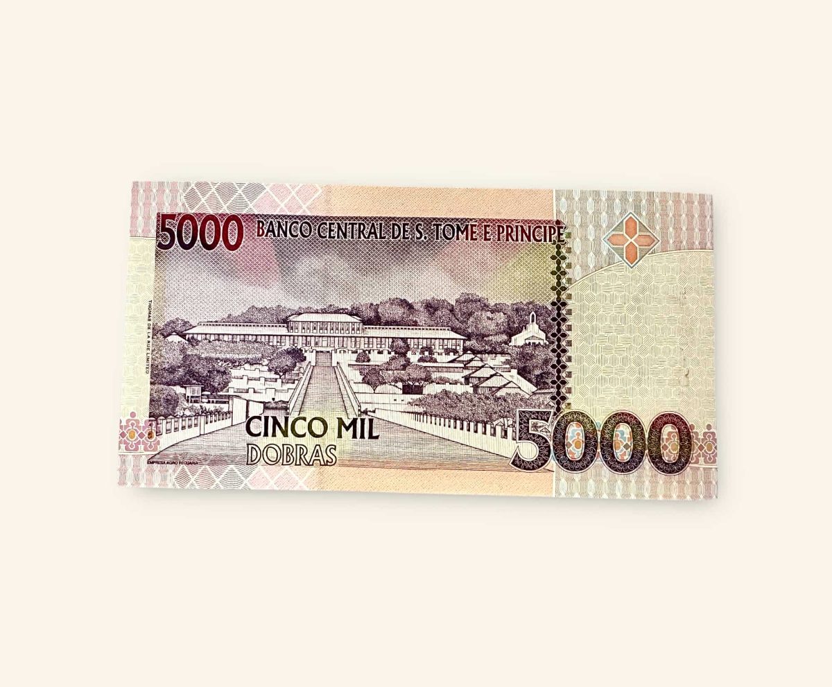 5000 Dobras World Banknote from Sao Tome Principe issued in 1996 Gem Unc Very Unique and rare Ending 786