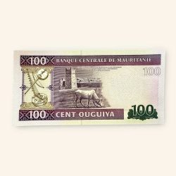 100 Ouguiya World Banknote from Mauritania Gem Unc Very Unique and rare Ending 786