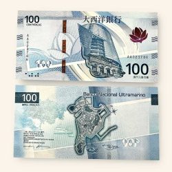 100 Macanese Pataca World Banknote Gem Unc Very Unique and rare Ending 786