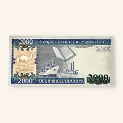 2000 Ouguiya World Banknote from Mauritania Gem Unc Very Unique and rare Ending 786