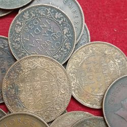 George Vi One Quater Anna 1938 Year 10 Pcs Given Scare Year British of India