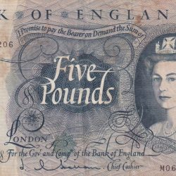England 5 Pounds - Elizabeth II VARY Rare Note #B-2