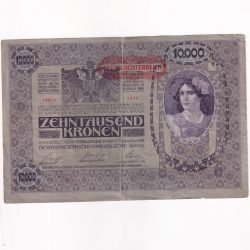 Austria 10 000 Krone 1918 Overprint Rare Note Buyer WILL Receive Same Note as PER MAGE