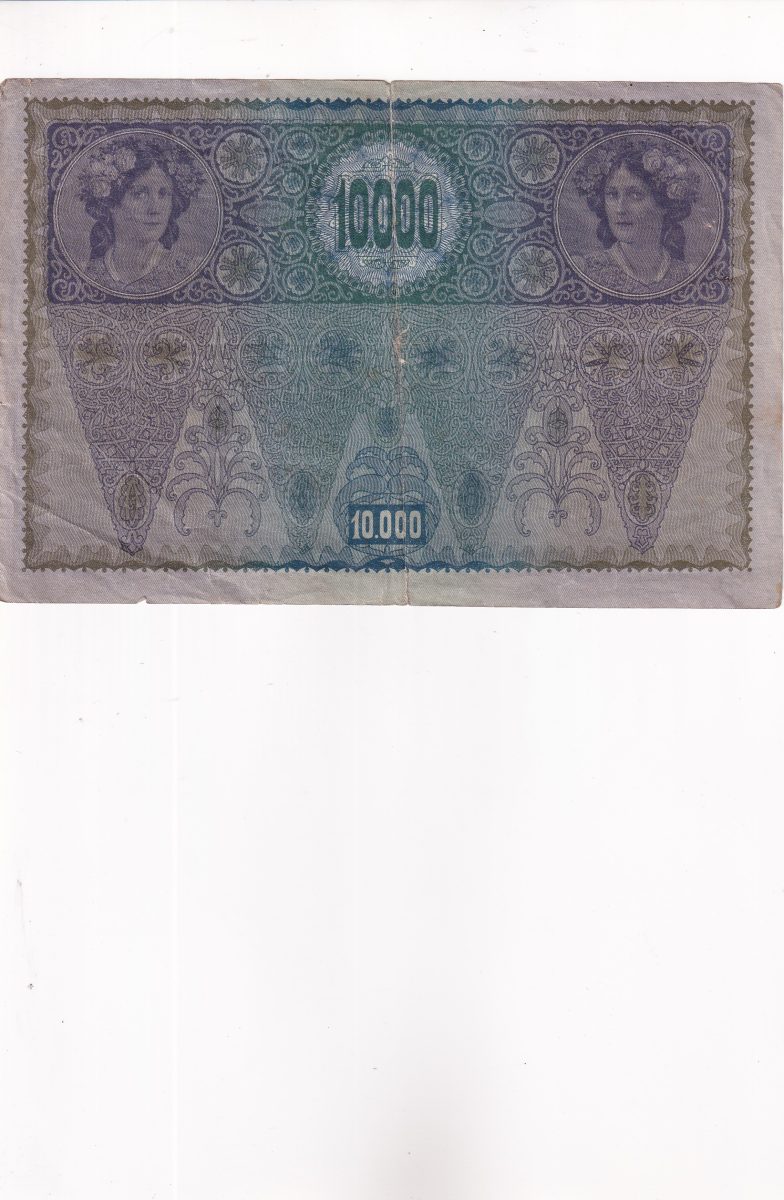 Austria 10 000 Krone 1918 Overprint Rare Note Buyer WILL Receive Same Note as PER MAGE
